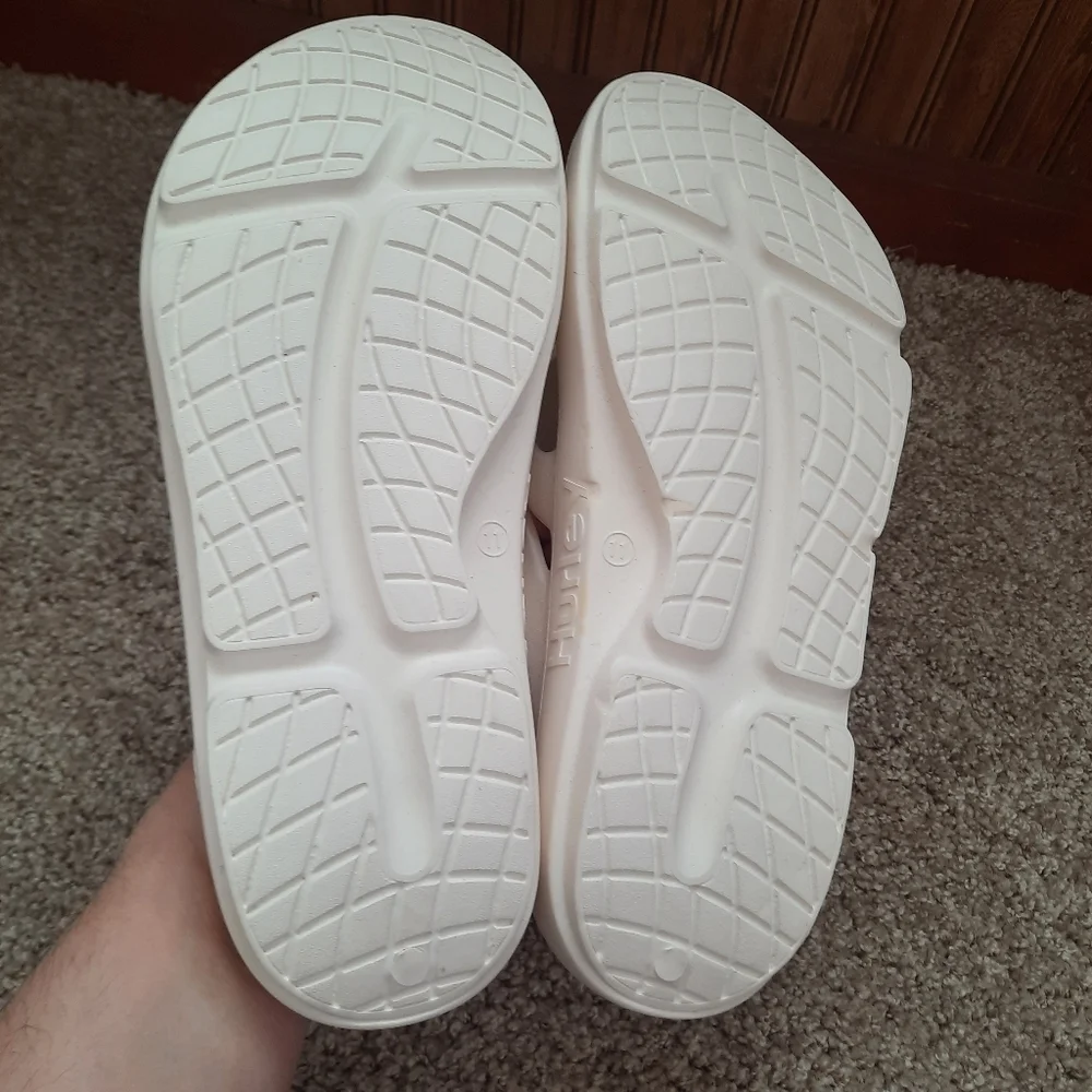 Hurley Injection Flip-flop Cream Cushioned Footbed Slip-on Thong Sandals Size 11